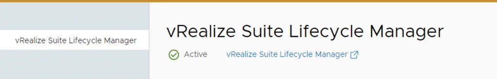 vRealize Suite Lifecycle Manager is active in the dashboard.
