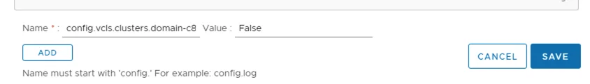 Configure vCLS cluster settings in vSphere.
