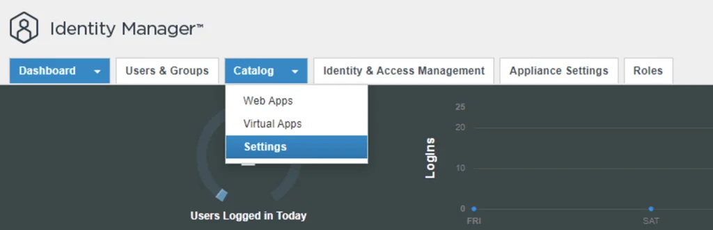 In the vIDM UI, navigate to Catalog -> Settings to configure OAuth client ID.