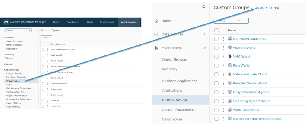 Group Types under Environment -> Custom Groups -> Group Types.