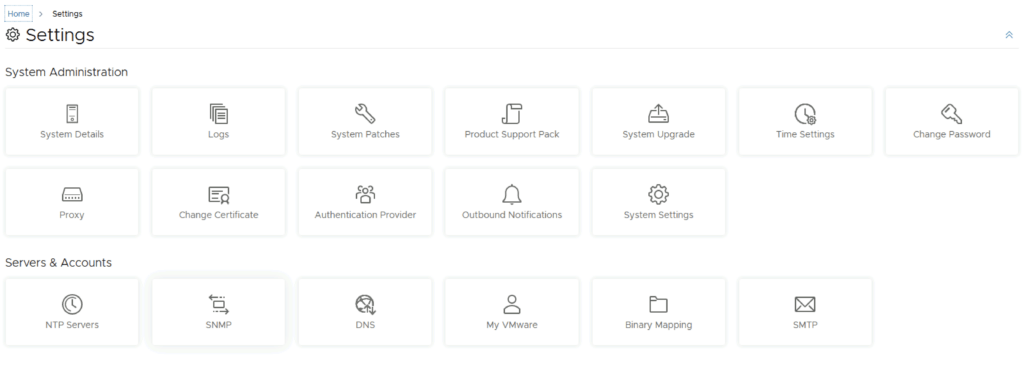 Settings page with options like System Details, Logs, and System Upgrade.