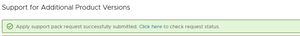 Support request submitted. Click link to check status.