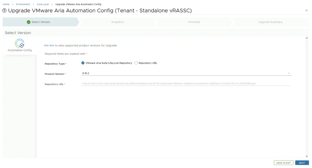 Select version 8.16.2, then click Next.