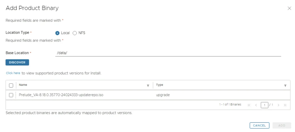 Adding product binary for VMware Aria Automation upgrade.