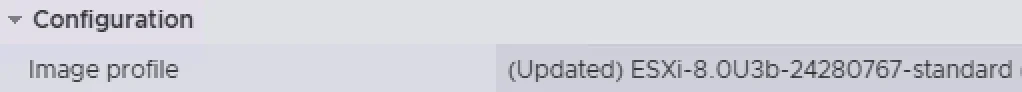 Configuration shows updated ESXi-8.0U3b build 24280767.
