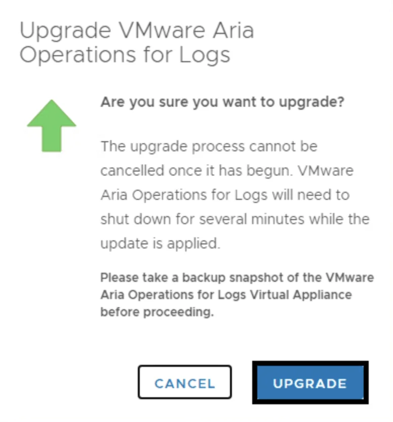 Upgrade VMware Aria Operations for Logs to 8.18.3.