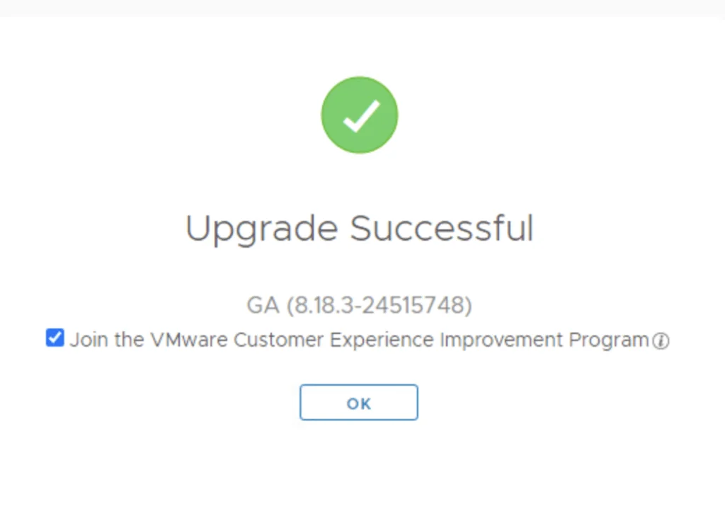 Upgrade successful for Aria Operations for Logs to 8.18.3; restart cluster next.